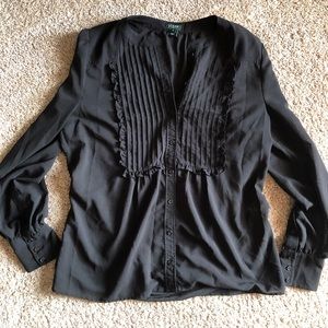 J Crew black dress top